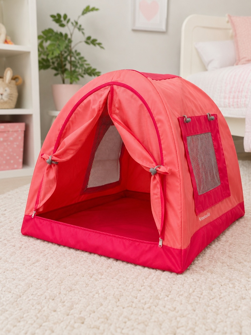 Vintage American Girl Doll Pink Camping Pop-up Tent for Dolls
